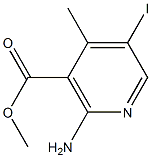 2-AMino-5-iodo-4-Methyl-nicotinic acid Methyl ester Struktur