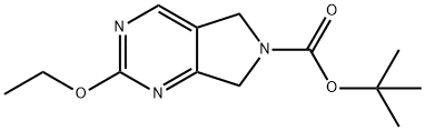 2-Ethoxy-5,7-dihydro-pyrrolo[3,4-d]pyriMidine-6-carboxylic acid tert-butyl ester Struktur