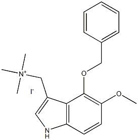 1-(4-(Benzyloxy)-5-Methoxy-1H-indol-3-yl)-N,N,N-triMethylMethanaMiniuM Iodide Struktur