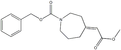 benzyl 4-(2-Methoxy-2-oxoethylidene)azepane-1-carboxylate Struktur