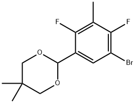 2-(5-broMo-2,4-difluoro-3-Methylphenyl)-5,5-diMethyl-1,3-dioxane Struktur