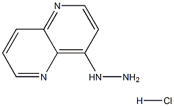 4-Hydrazinyl-1,5-naphthyridine hydrochloride Struktur