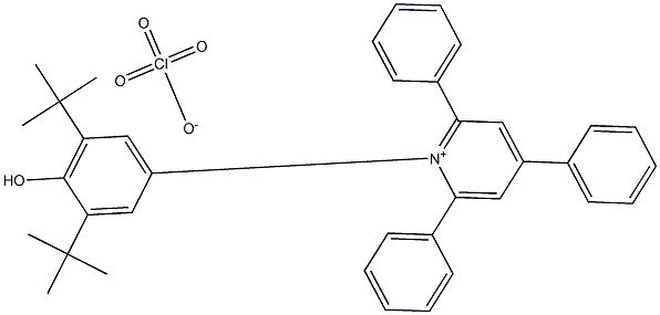 1-(3,5-Di-tert-butyl-4-hydroxy-phenyl)-2,4,6-triphenyl-pyridiniuM, perchlorate Struktur