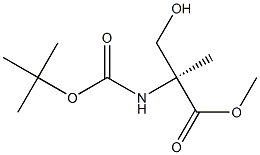 (S)-Methyl 2-((tert-butoxycarbonyl)aMino)-3-hydroxy-2-Methylpropanoate Struktur