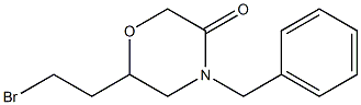 4-benzyl-6-(2-broMoethyl)Morpholin-3-one Struktur