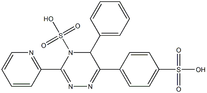 3-(2-Pyridyl)-5,6-diphenyl-1,2,4-triazine-p,p'-disulfonic acid Struktur