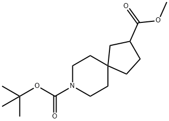 8-tert-butyl 2-Methyl 8-azaspiro[4.5]decane-2,8-dicarboxylate Struktur