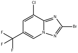 2-BroMo-8-chloro-6-trifluoroMethyl-[1,2,4]triazolo[1,5-a]pyridine Struktur