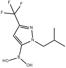 1-Isobutyl-3-(trifluoroMethyl)pyrazole-5-boronic acid Struktur