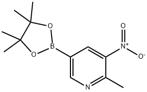 2-Methyl-3-nitro-5-(4,4,5,5-tetraMethyl-[1,3,2]dioxaborolan-2-yl)-pyridine Struktur