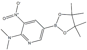 N,N-DIMETHYL-3-NITRO-5-(4,4,5,5-TETRAMETHYL-1,3,2-DIOXABOROLAN-2-YL)PYRIDIN-2-AMINE Struktur