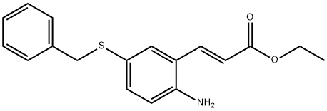 (E)-ethyl 3-(2-aMino-5-(benzylthio)phenyl)acrylate Struktur