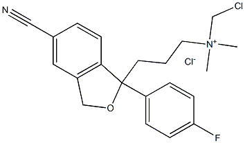 N-ChloroMethyl CitalopraM Chloride Struktur