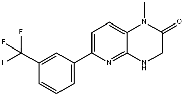 1-Methyl-6-(3-(trifluoroMethyl)phenyl)-3,4-dihydropyrido[2,3-b]pyrazin-2(1H)-one Struktur