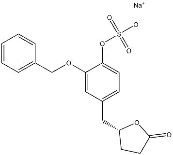 (R)-2-(Benzyloxy)-4-((5-oxotetrahydrofuran-2-yl)Methyl)phenyl sulfate SodiuM Salt Struktur