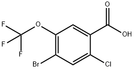 2-Chloro-4-broMo-5-(trifluoroMethoxy)-benzoic acid Struktur