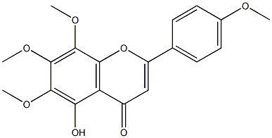 5-Hydroxy-6,7,8,4'-tetraMethoxyflavone Struktur