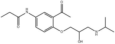 N-(3-acetyl-4-(2-hydroxy-3-(isopropylaMino)propoxy)phenyl)propionaMide Structure