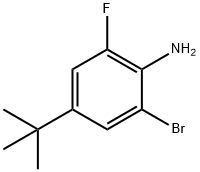 2-broMo-4-(tert-butyl)-6-fluoroaniline Struktur