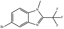 5-broMo-1-Methyl-2-(trifluoroMethyl)-1H-benzo[d]iMidazole Struktur