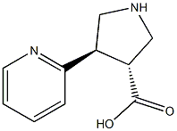 (+/-)-trans-4-(2-pyridinyl)-pyrrolidine-3-carboxylic acid Struktur