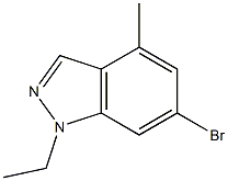 6-broMo-1-ethyl-4-Methyl-1H-indazole Struktur