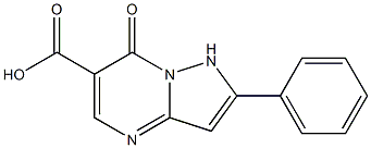 7-oxo-2-phenyl-1,7-dihydropyrazolo[1,5-a]pyriMidine-6-carboxylic acid Struktur