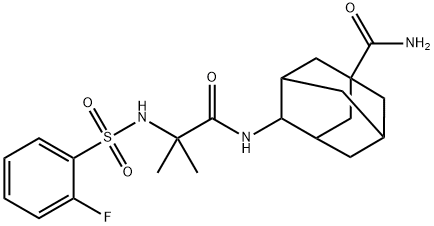 N-[1-(5-carbaMoylAdaMantan-2-ylaMino)-1-oxo-2-Methyl-2-propanyl]-2-fluorobenzenesulfonaMid Struktur