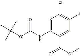 2-tert-ButoxycarbonylaMino-4-chloro-5-iodo-benzoic acid Methyl ester Struktur