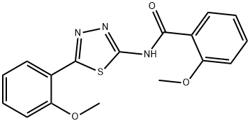 2-Methoxy-N-(5-(2-Methoxyphenyl)-1,3,4-thiadiazol-2-yl)benzaMide Struktur