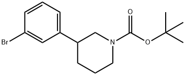 tert-butyl 3-(3-broMophenyl)piperidine-1-carboxylate Struktur