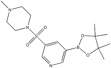 1-METHYL-4-(5-(4,4,5,5-TETRAMETHYL-1,3,2-DIOXABOROLAN-2-YL)PYRIDIN-3-YLSULFONYL)PIPERAZINE Struktur