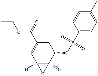 (1S,5S,6S)-5-(Tosyloxy)-7-oxabicyclo[4.1.0]hept-2-ene-3-carboxylic Acid Ethyl Ester Struktur