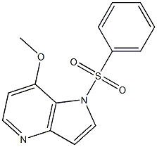 7-Methoxy-1-(phenylsulfonyl)-4-azaindole Struktur