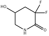 3,3-difluoro-5-hydroxypiperidin-2-one Struktur