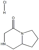 Hexahydropyrrolo[1,2-a]pyrazin-4(1H)-one hydrochloride Struktur