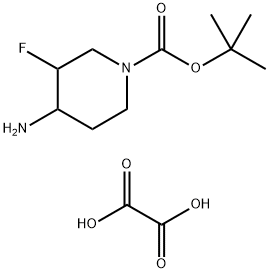 tert-Butyl 4-aMino-3-fluoropiperidine-1-carboxylate oxalate Struktur