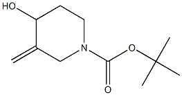 tert-butyl 4-hydroxy-3-Methylenepiperidine-1-carboxylate Struktur