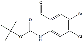 (4-BroMo-5-chloro-2-forMyl-phenyl)-carbaMic acid tert-butyl ester Struktur