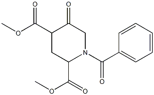 diMethyl 1-benzoyl-5-oxopiperidine-2,4-dicarboxylate Struktur