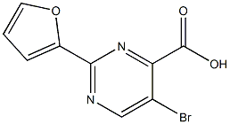 5-broMo-2-(furan-2-yl)pyriMidine-4-carboxylic acid Struktur