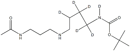 (4-((3-AcetaMidopropyl)aMino)butyl)carbaMic Acid tert-Butyl Ester-d6 Struktur