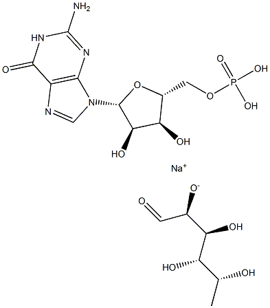 Guanosine 5'-Monophosphate Ester 6-Deoxytalose SodiuM Salt Struktur