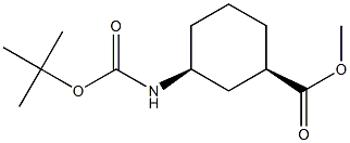 (1R,3S)-Methyl 3-(tert-butoxycarbonylaMino)cyclohexanecarboxylate Struktur