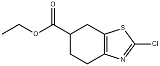 2-Chloro-4,5,6,7-tetrahydro-benzothiazole-6-carboxylic acid ethyl ester Struktur