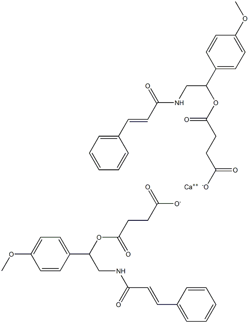 calciuM (E)-4-(2-cinnaMaMido-1-(4-Methoxyphenyl)ethoxy)-4-oxobutanoate Struktur