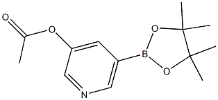 5-(4,4,5,5-TETRAMETHYL-1,3,2-DIOXABOROLAN-2-YL)PYRIDIN-3-YL ACETATE Struktur