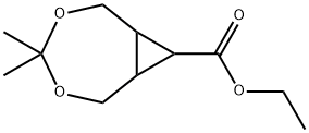 Ethyl 4,4-diMethyl-3,5-dioxabicyclo[5.1.0]octane-8-carboxylate Structure