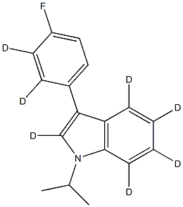 1-Isopropyl-3-(4-fluorophenyl)indole-d7 Struktur