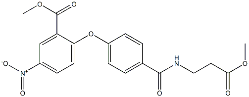 2-(4-((3-Methoxy-3-oxopropyl)carbaMoyl)phenoxy)-5-nitrobenzoic Acid Methyl Ester Struktur